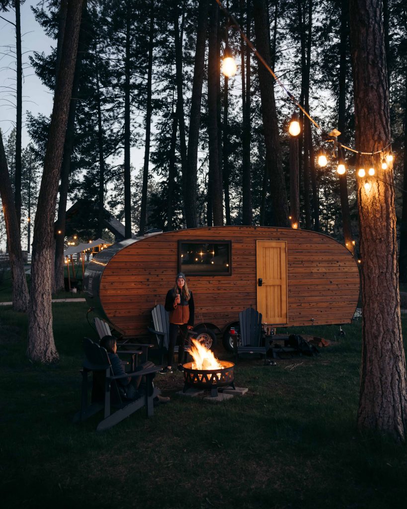 fire pit in Glacier National Park at Roam Beyond