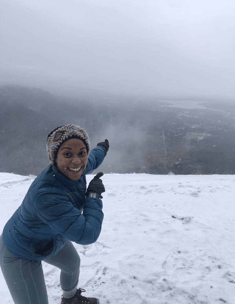 We got caught in the snow on an early December visit, but were glad it cleared enough to somewhat see the view!