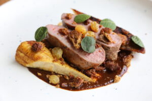 Duck at Gander & Ryegrass, one of the best restaurants in Spokane, Washington